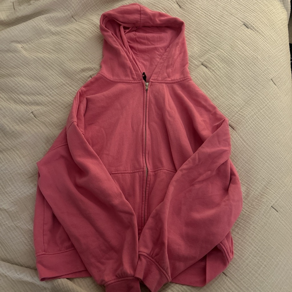 Urban Outfitters Pink zip up hoodie